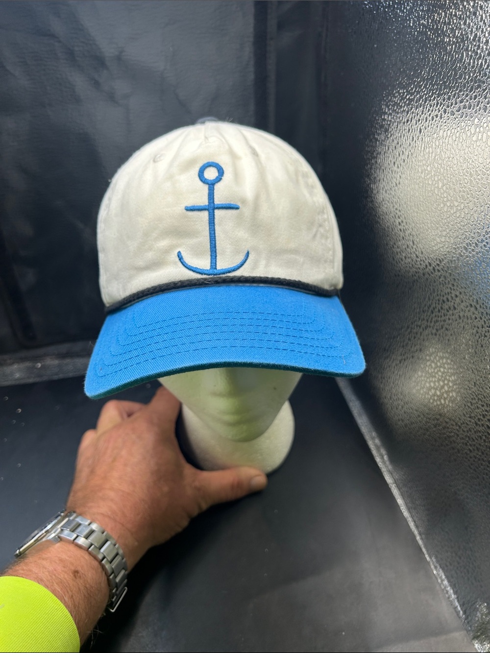 SpongeBob Squarepants Kids White and Blue Anchor Cap